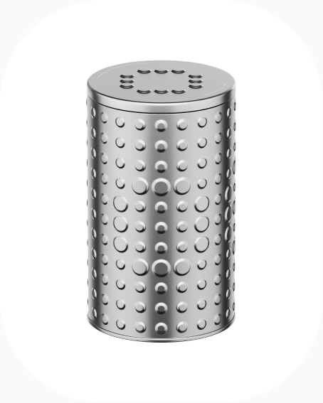 Electrolyte drink mix canister angled view